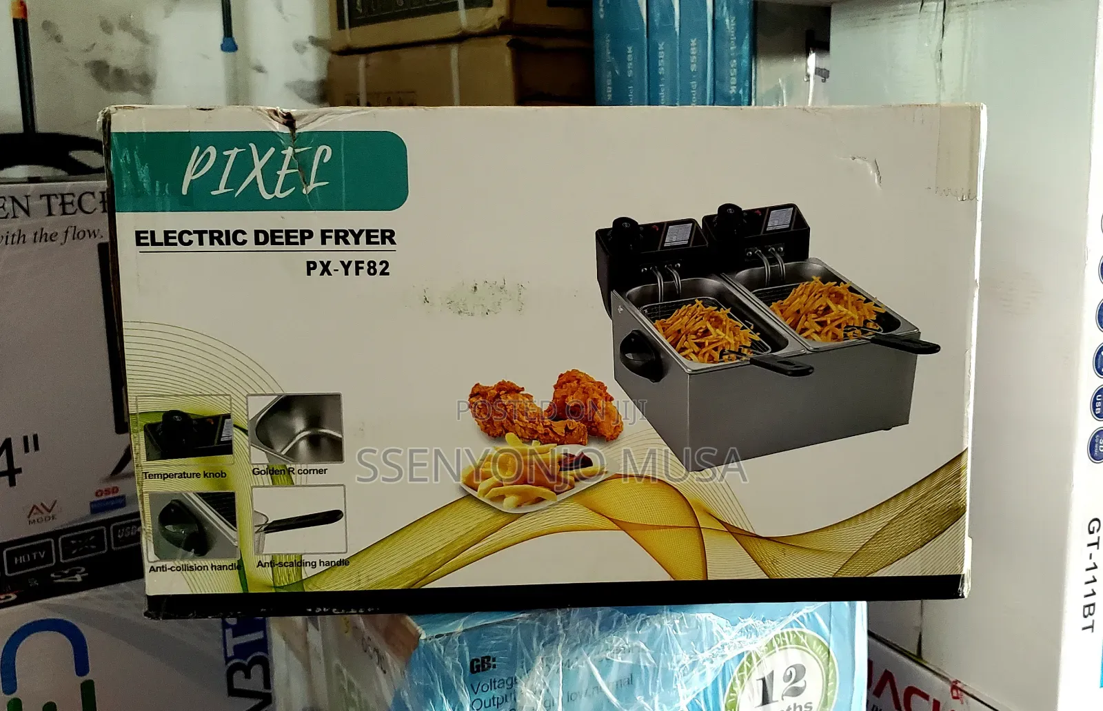 Pixel Double Deep Fryer - 2000w X 2, 220-240v, 3+3l Capacity