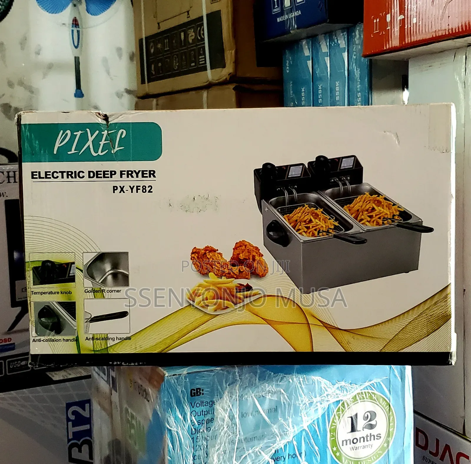Pixel Double Deep Fryer - 2000w X 2, 220-240v, 3+3l Capacity