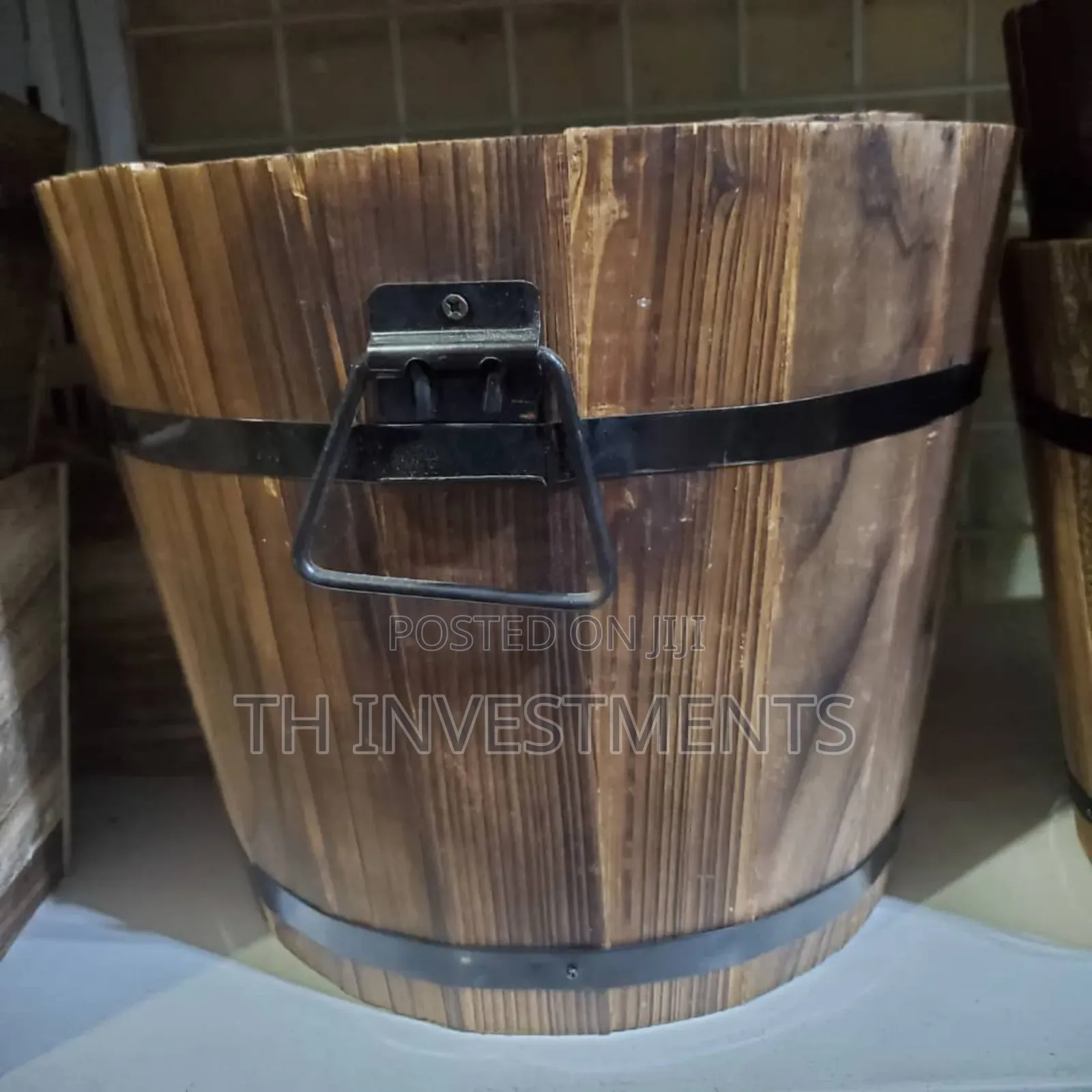 Flower Pots Wooden Flower Pots Barrel Planter Round Garden.