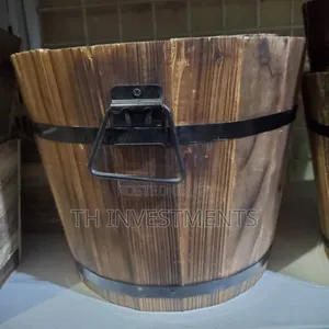 Flower Pots Wooden Flower Pots Barrel Planter Round Garden.