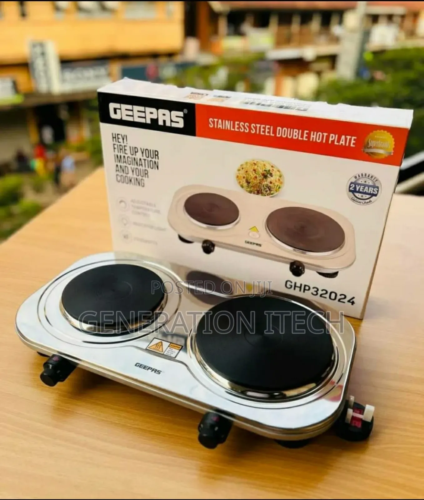 Double Hot Plate - Geepas- Stainless Steel