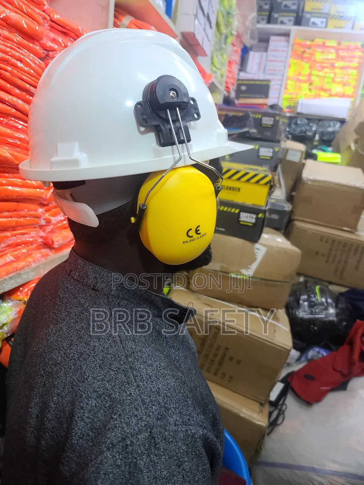 Helmet With Ear Mufs.
