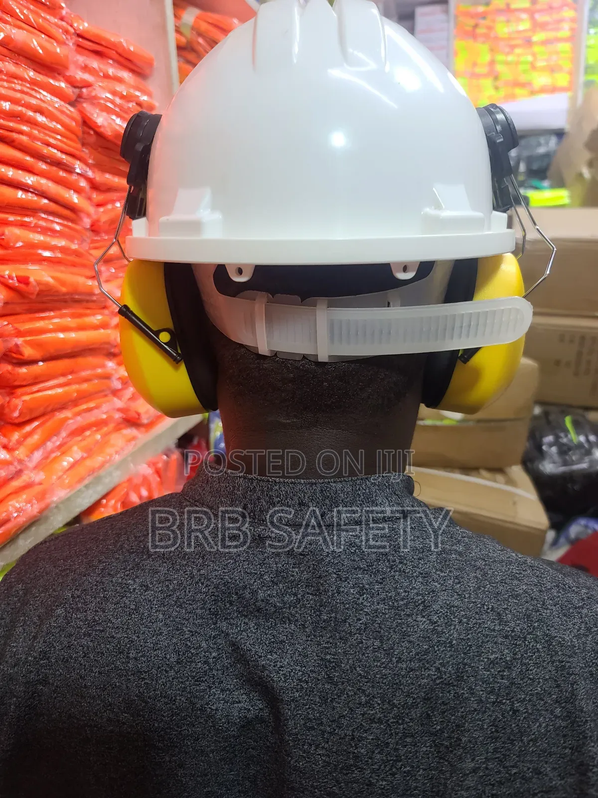 Helmet With Ear Mufs.