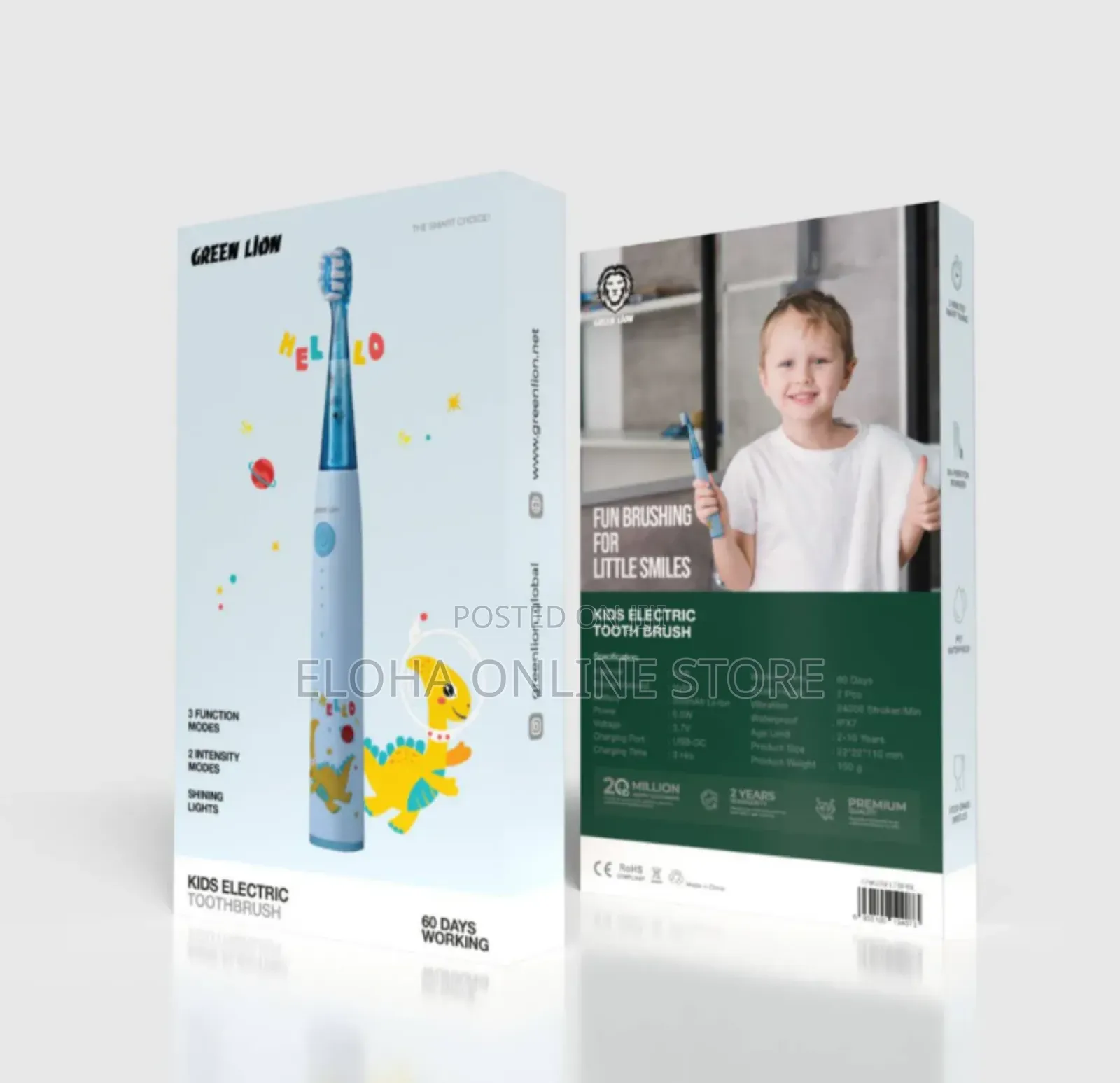 New Green Lion Kids Electric Toothbrush
