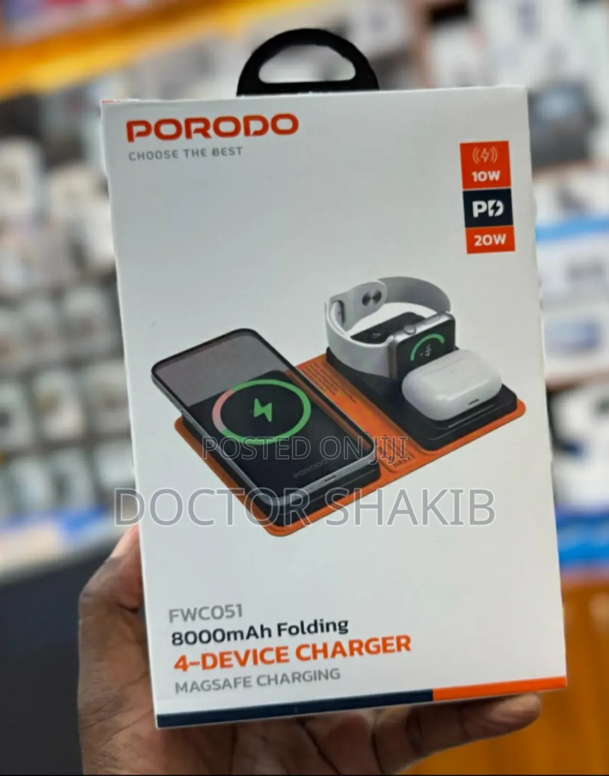 New Porodo 8000mah Folding 4-Device Charger
