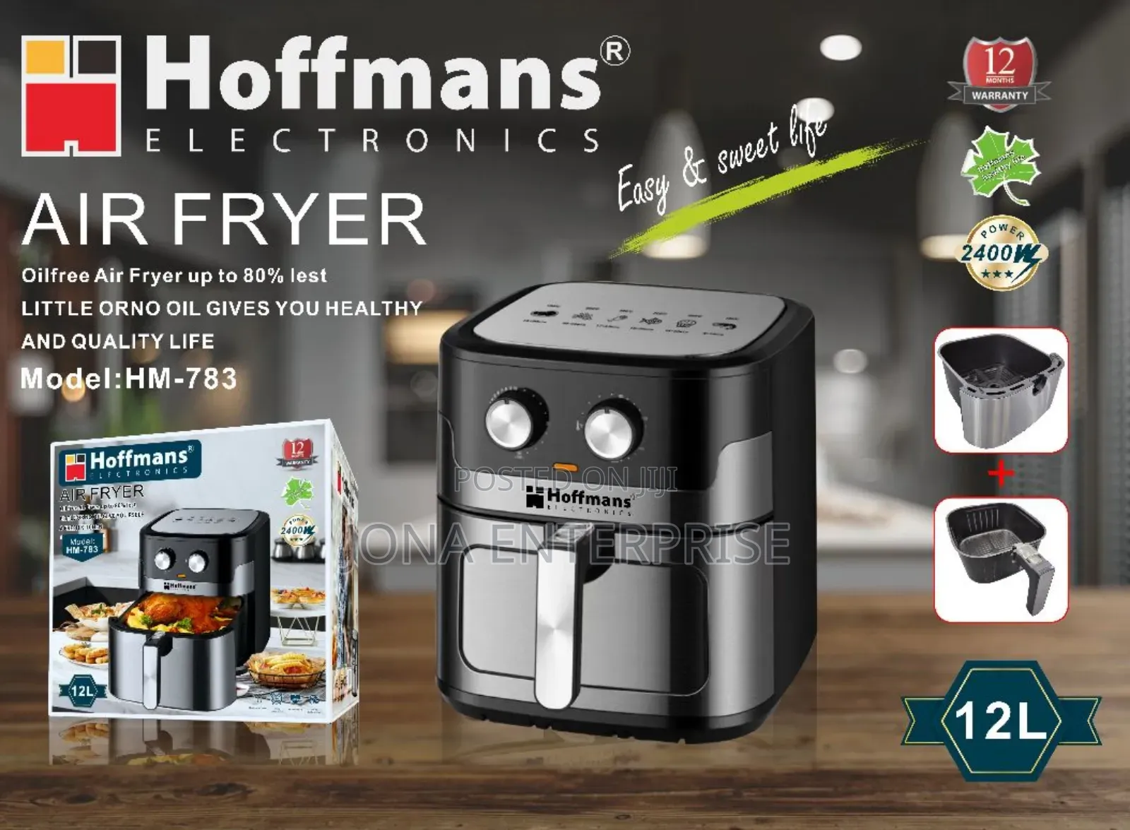 Hoffman Electric Airfryer 12l