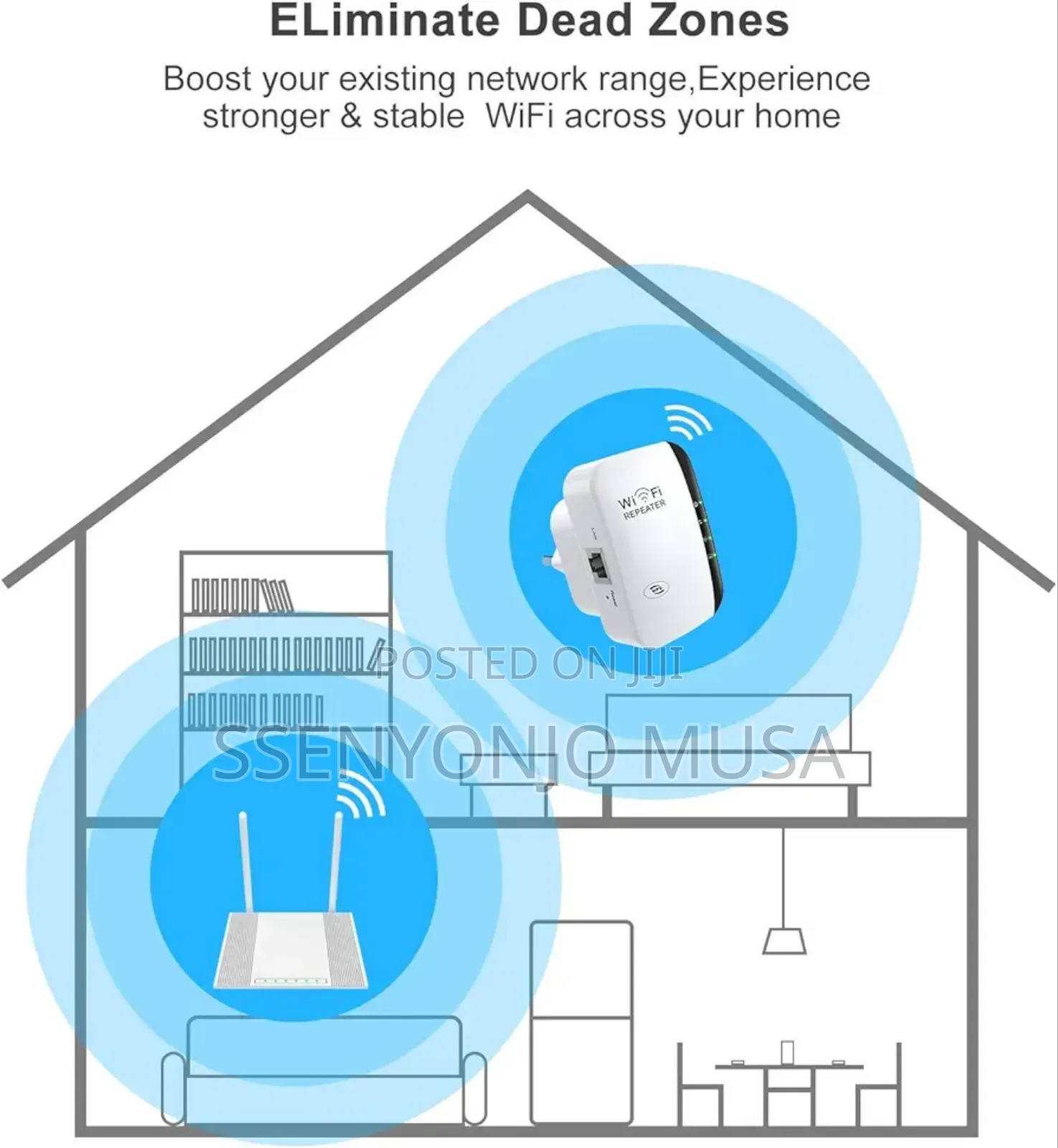 FKH Repeater - Dual-Band Wifi Extender, Booster, Signal