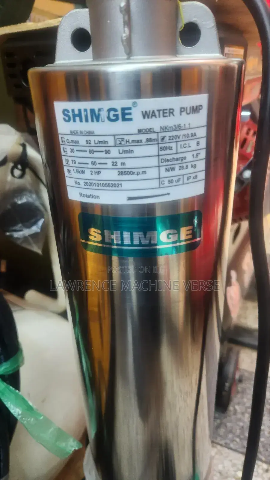 Water Pump 88m Shimge