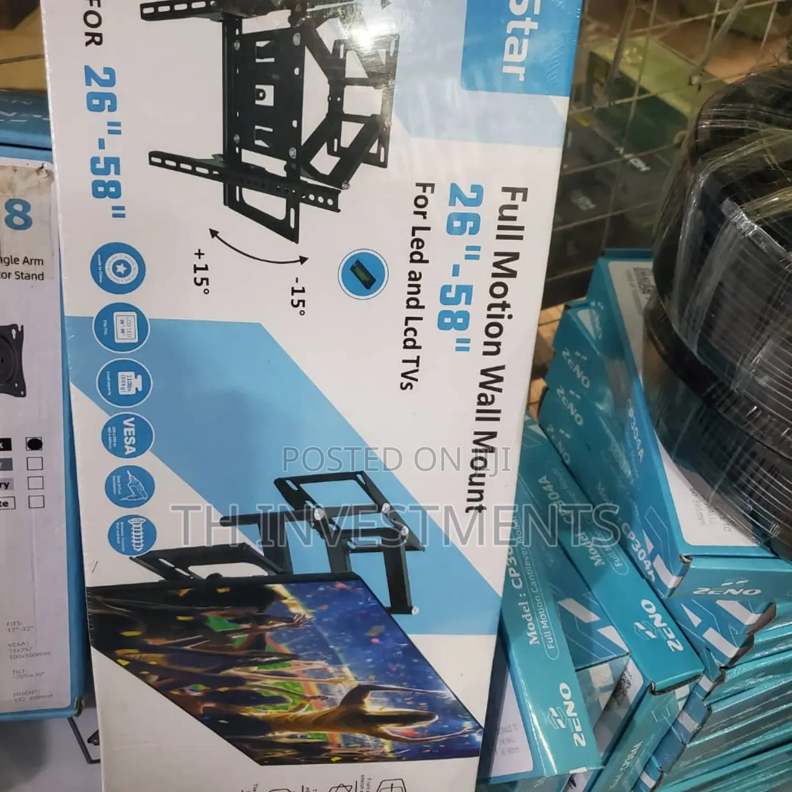 Tv Stand Double Arm, for 40-70 Inch Led, Up to Vesa 600mm 