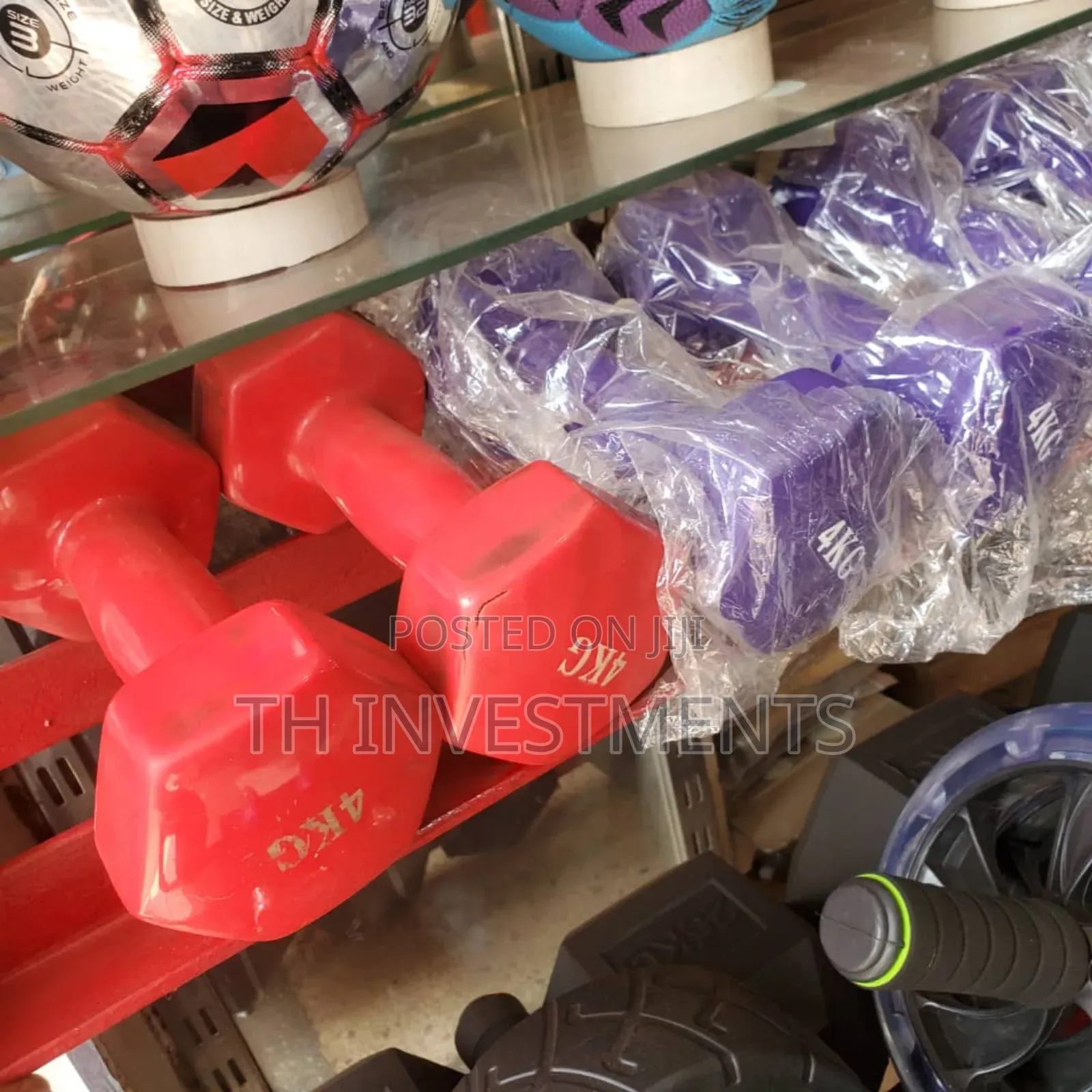 Rubber Dumbbells of All Sizes