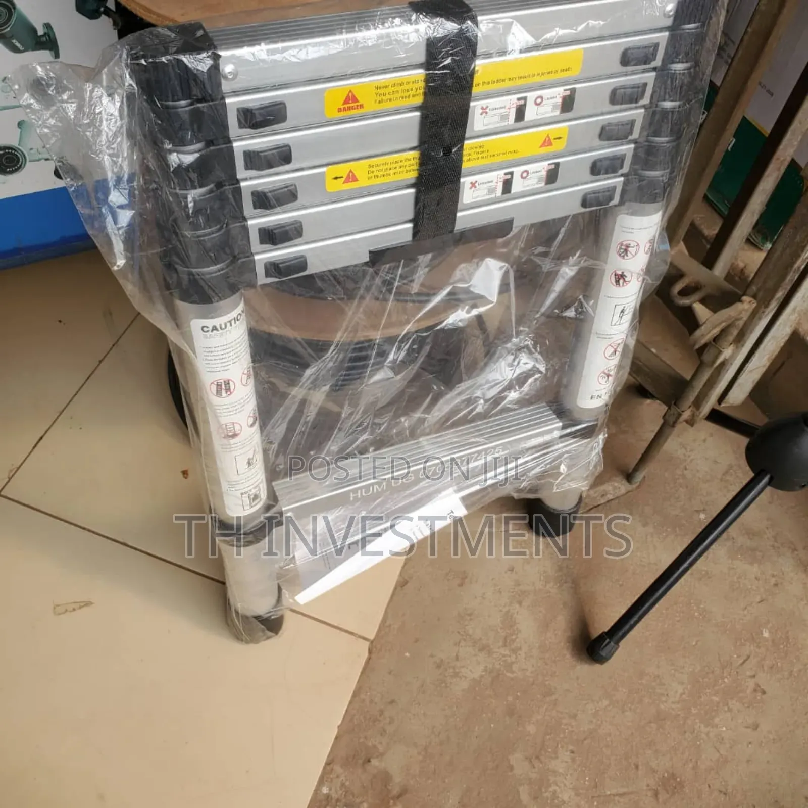 16.5 Ft Aluminum Telescopic Ladder Telescoping A-type...