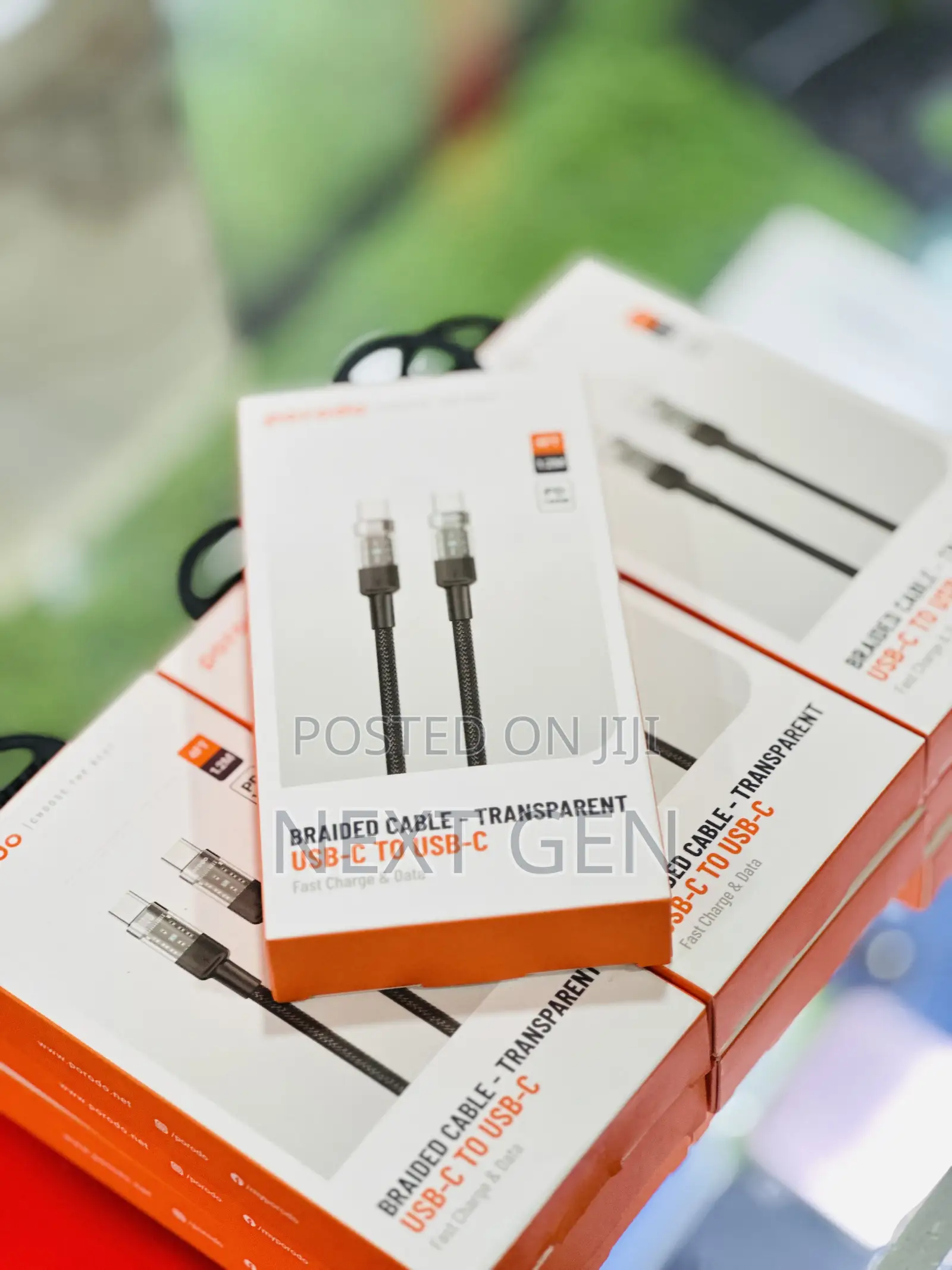 Porodo Braided 100w Pd C to C Fast Charging Cable 1.2m