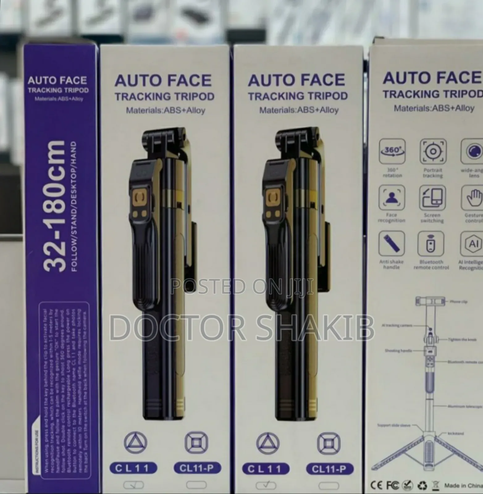 New Cl11p Auto Face Tracking Selfie Stick Tripod 180cm
