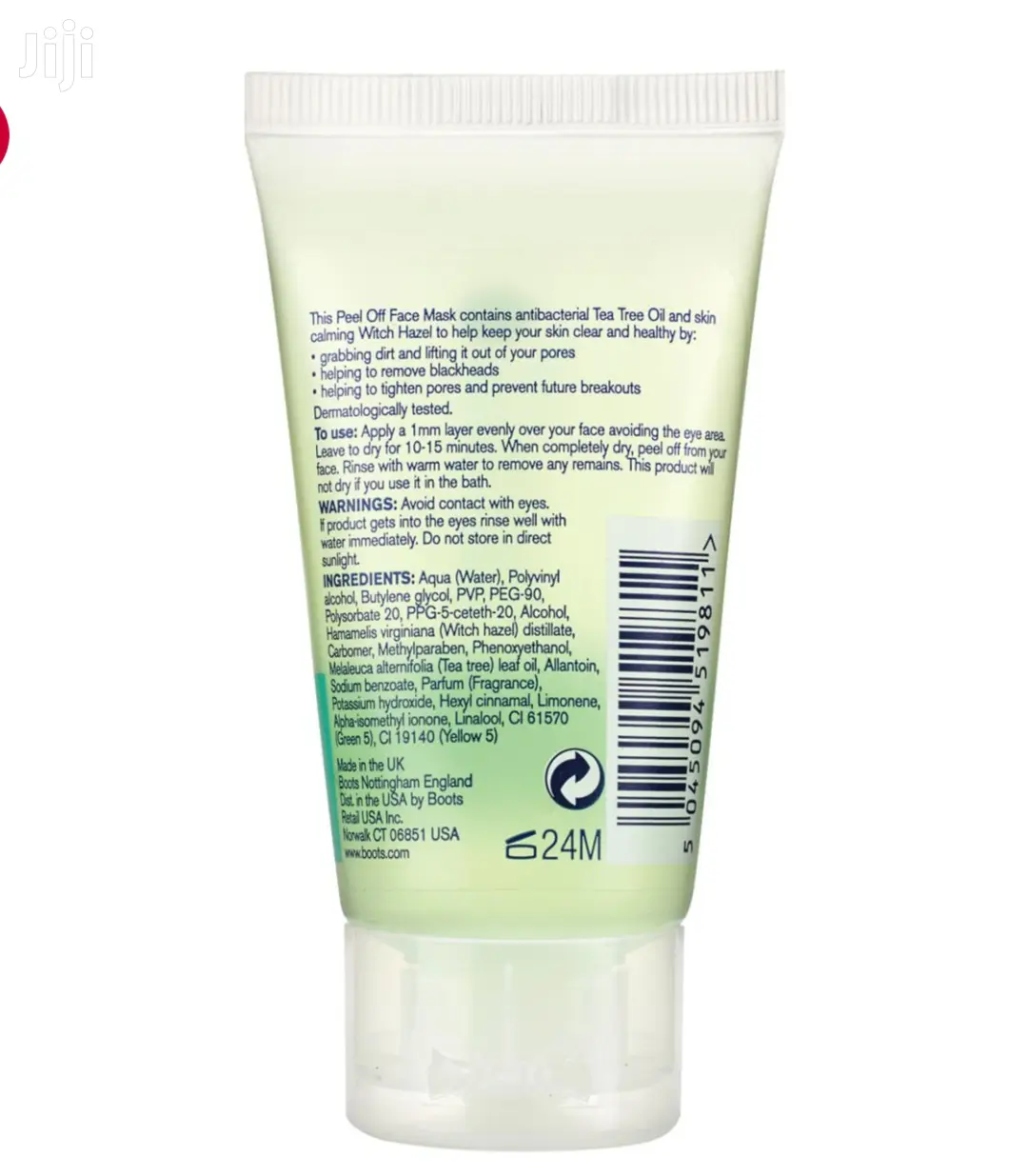 UK Boots Tea Tree Witch Hazel Peel Off Face Mask 50ml