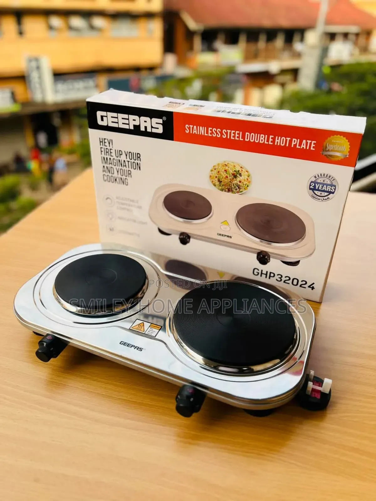Geepas Stainless Steel Hot Plate Double