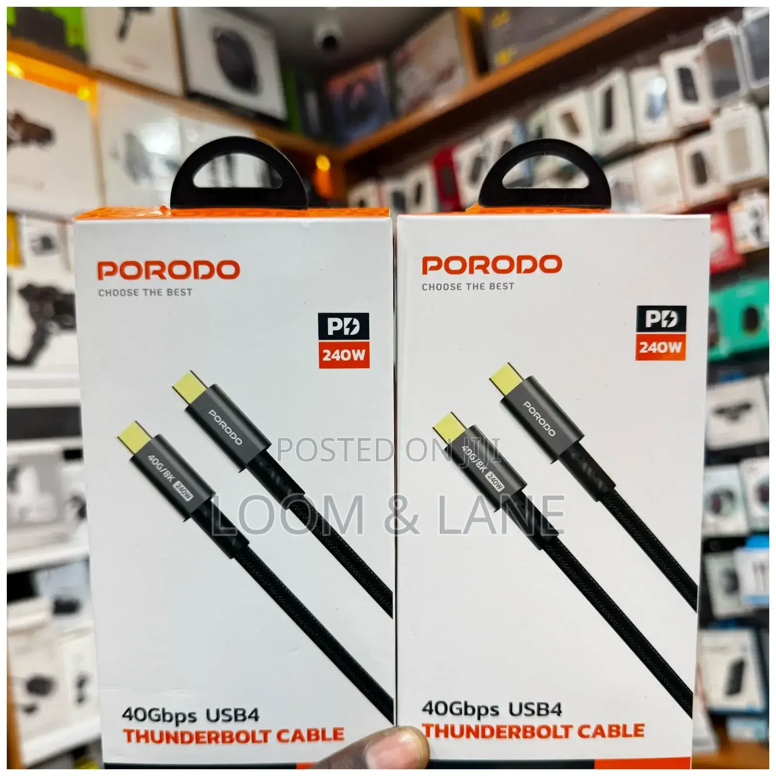 Porodo Woven Type C-C Cable