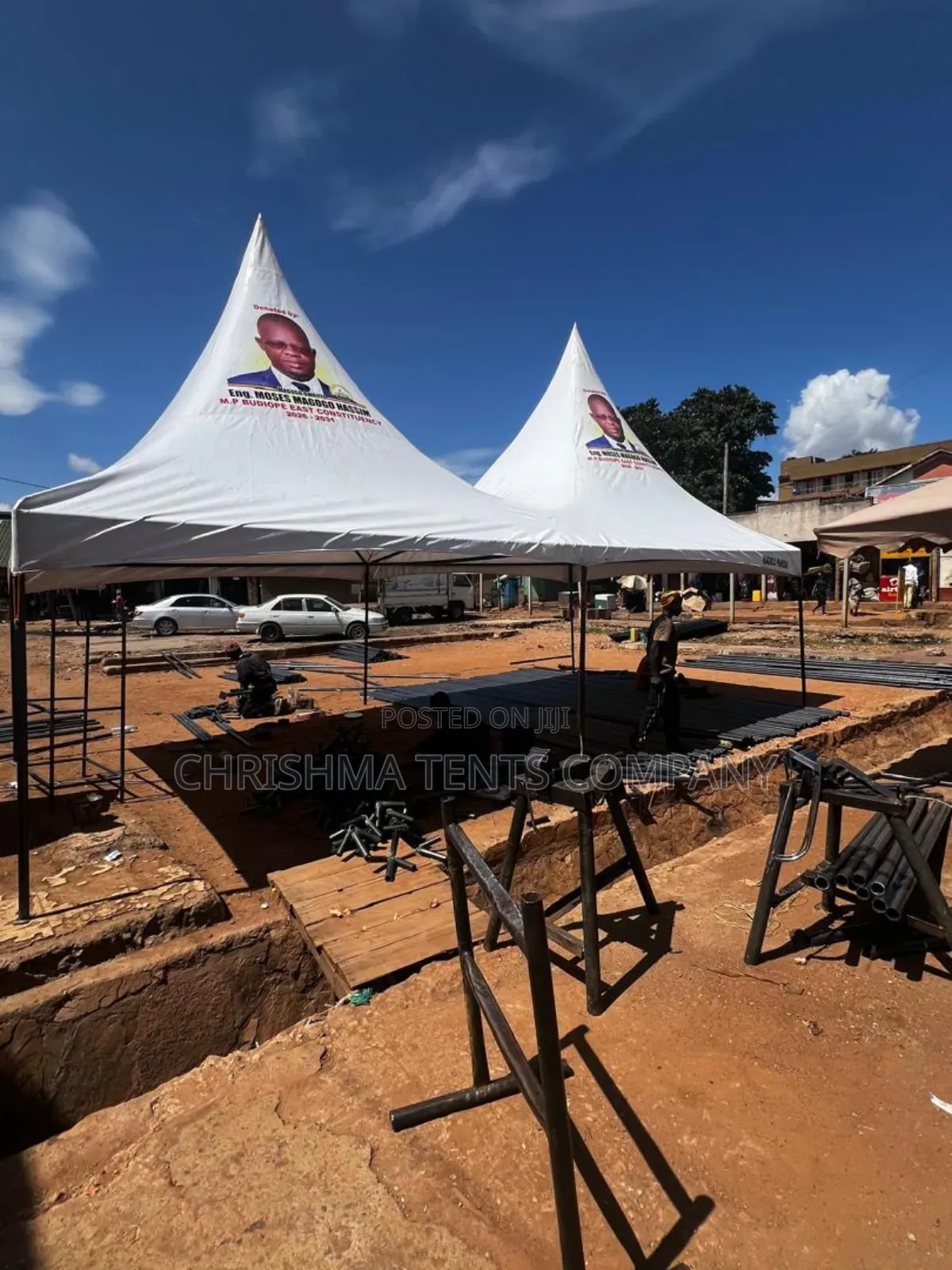 White 100seater Without Flaps Good for Campaigns, Parties