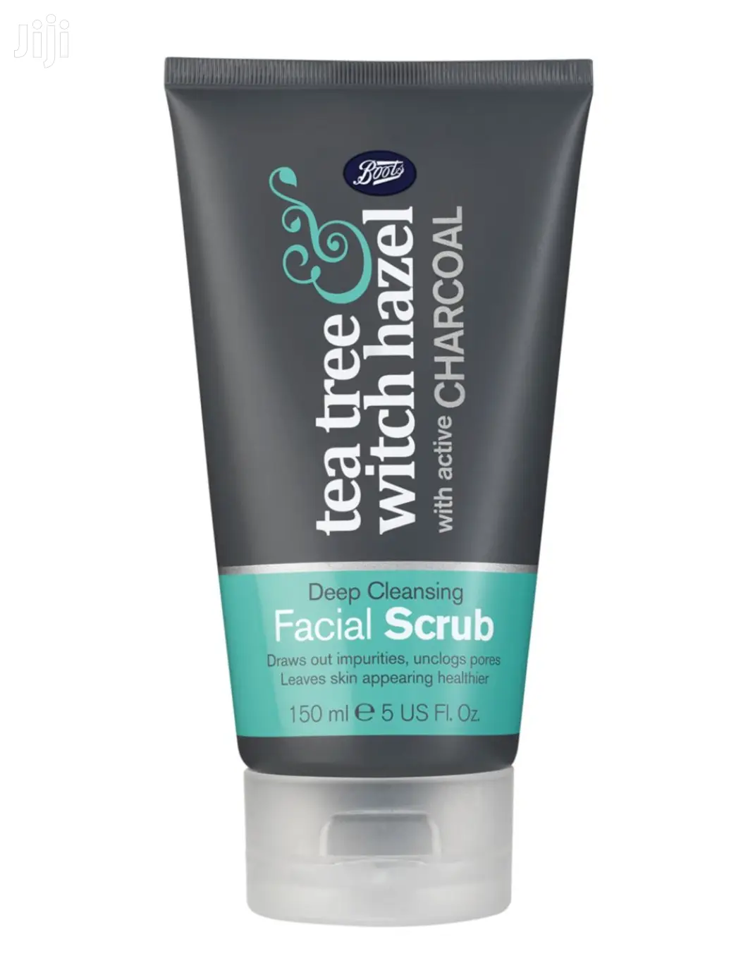 UK Boots Tea Tree Witch Hazel Charcoal Facial Scrub
150ml