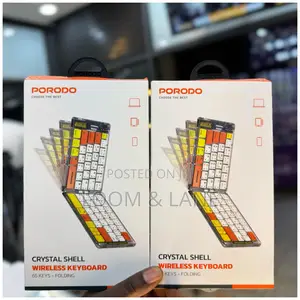 Porodo Crystal Shell Wireless Foldable Keyboard