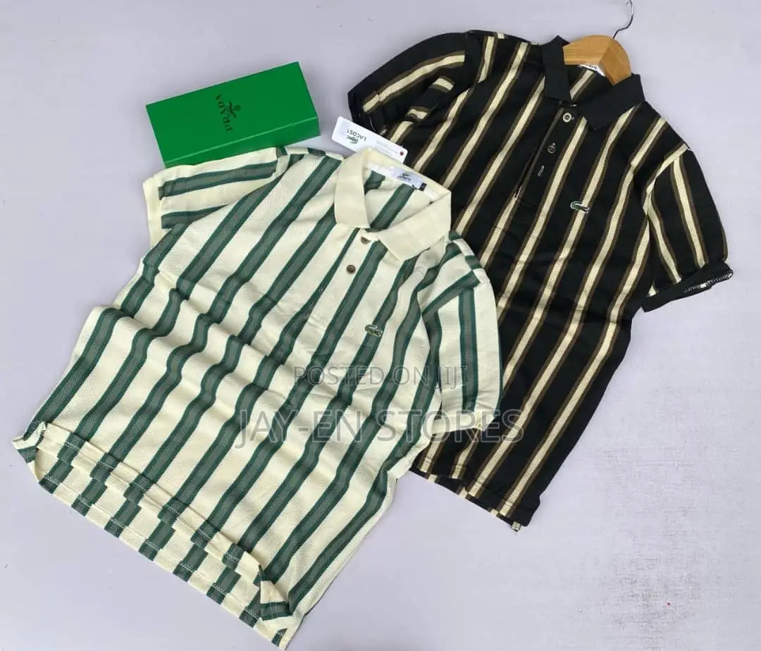 Colored Stripped Tshirts With Black Lines