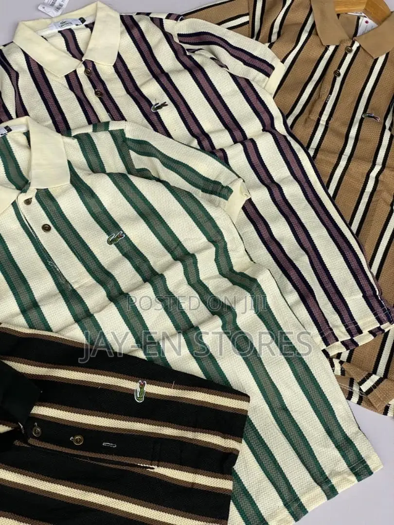 Colored Stripped Tshirts With Black Lines