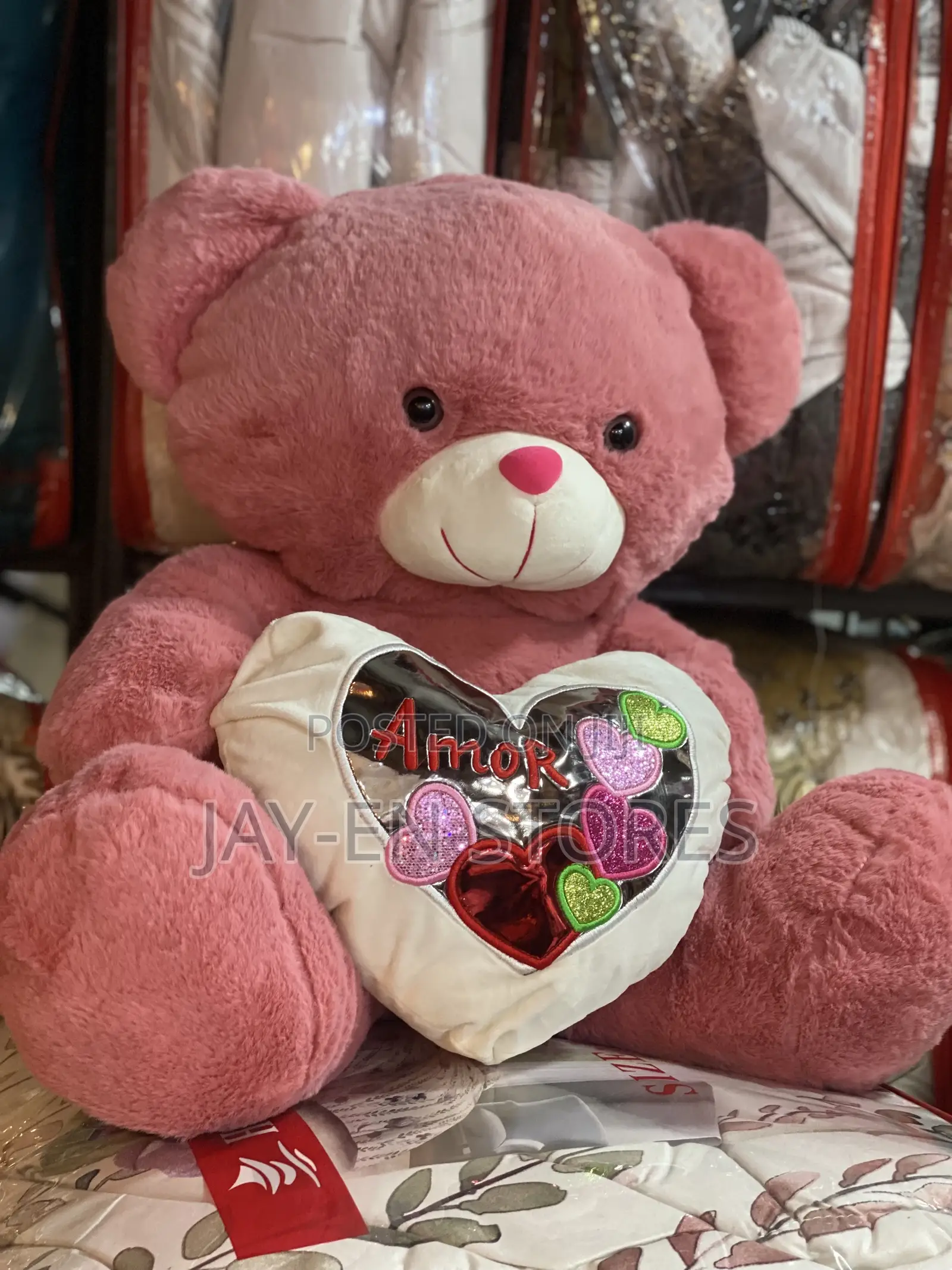 Amor Pink Teddy Bear