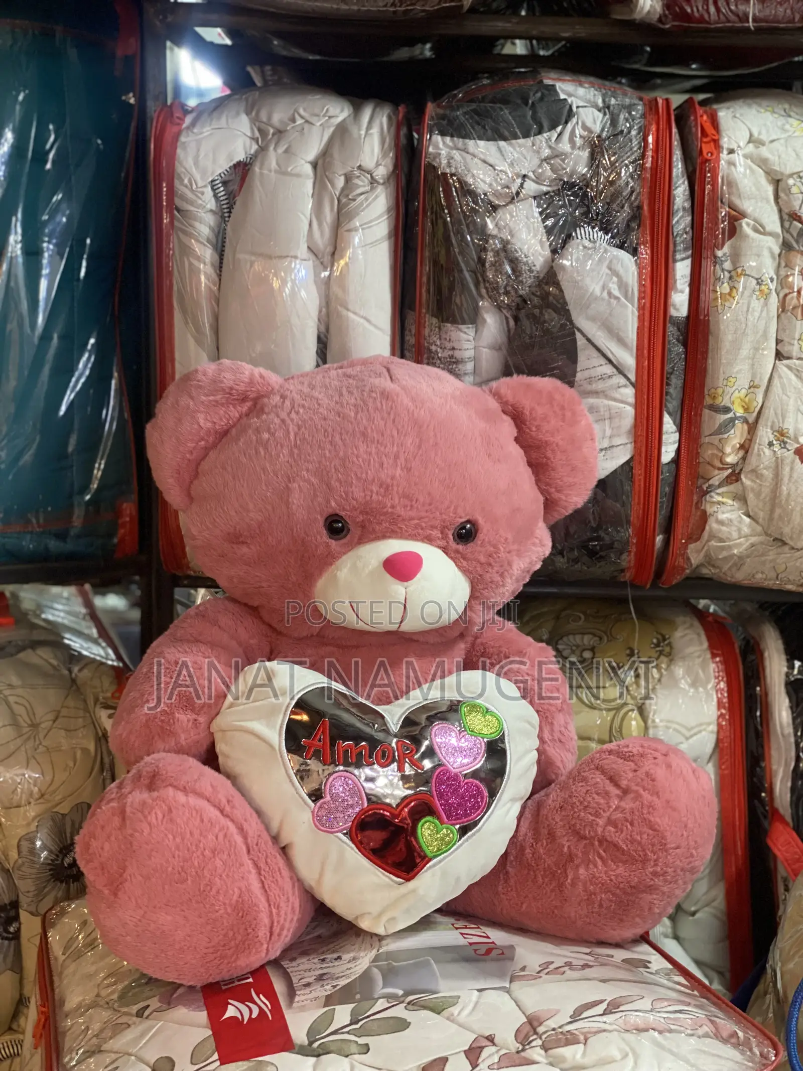 Amor Pink Teddy Bear
