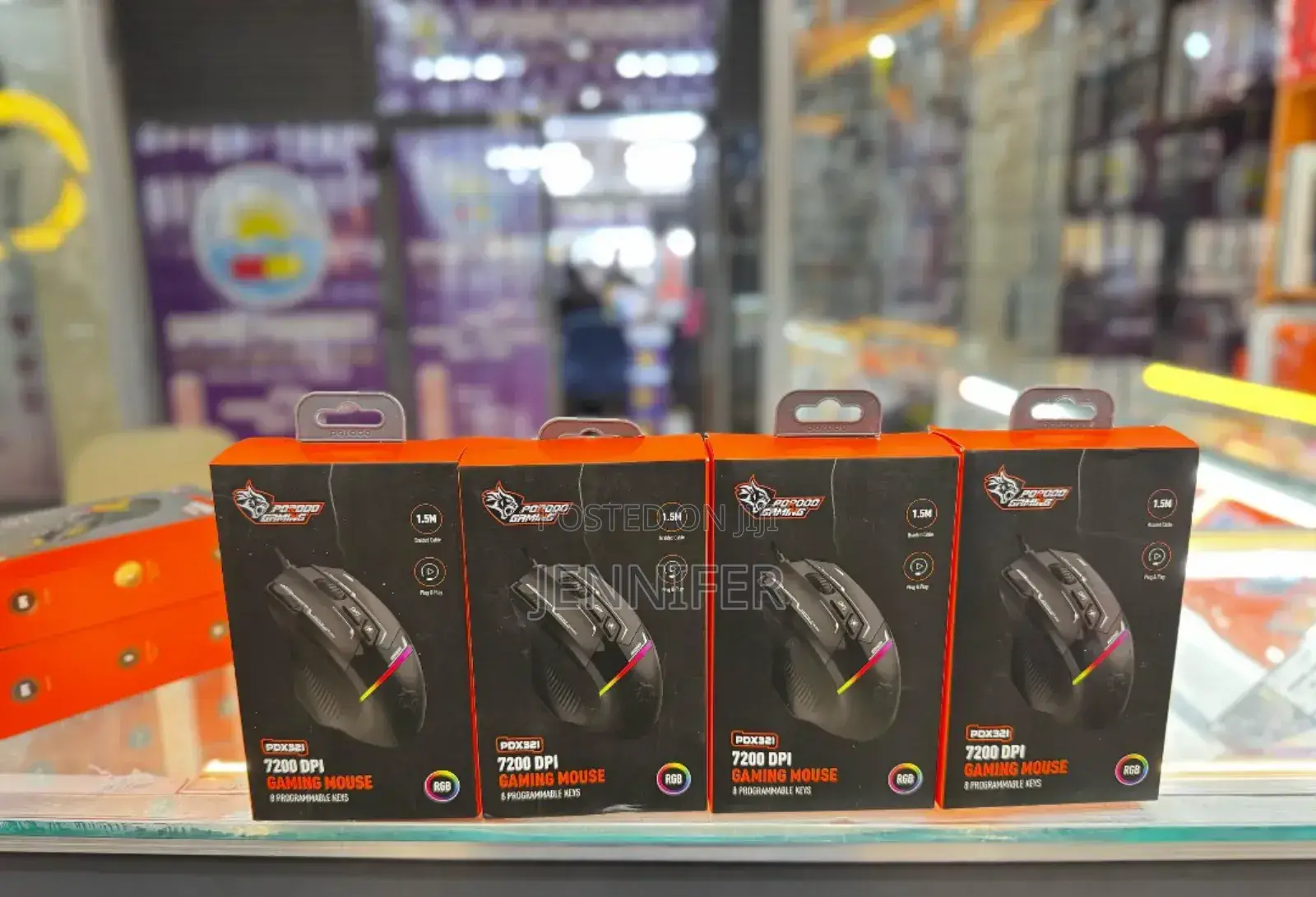 Porodo Gaming 8d RGB Wired Mouse Dpi 7200