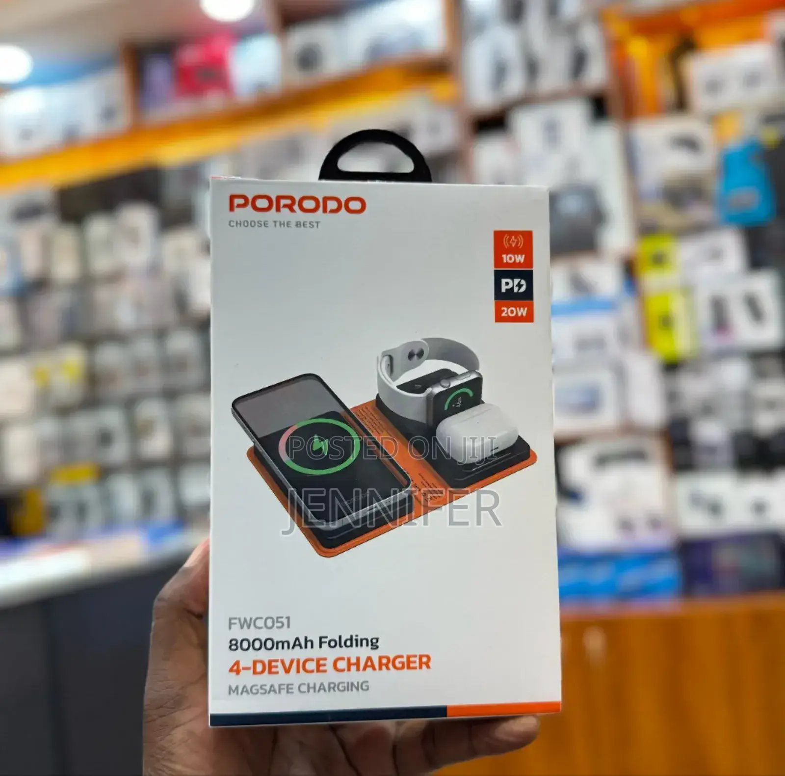 Porodo 8000mah Folding 4-Device Charger