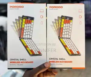 Porodo Crystal Shell Wireless Foldable Keyboard