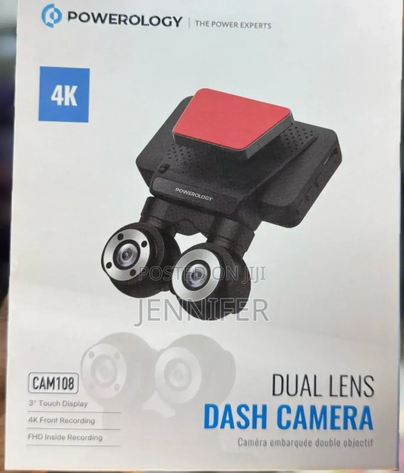 Powerology Dual Lens Dash Camera 