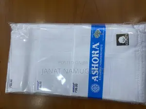 A Dozen of Ashoka 1 Plain White Handkerchiefs