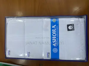 A Dozen of Ashoka 1 Plain White Handkerchiefs