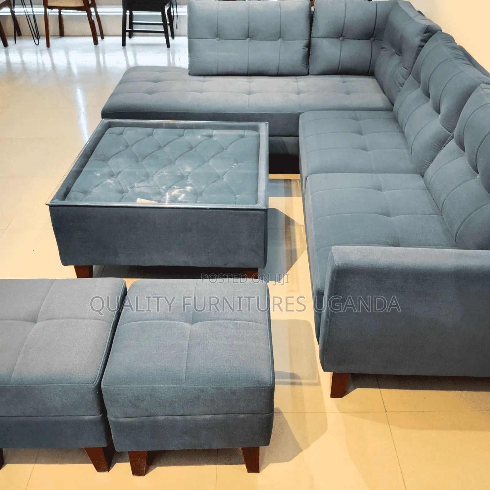 3+2 Fibre Pillows Sofa Set