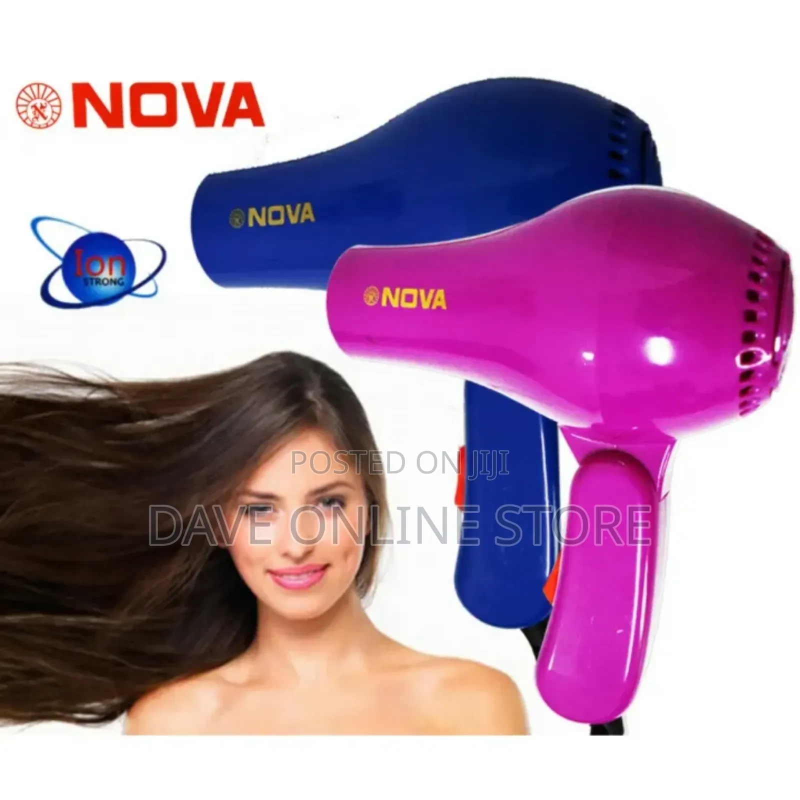 Nova Professional Foldable Hair Dryer for Men/Women (1000w)