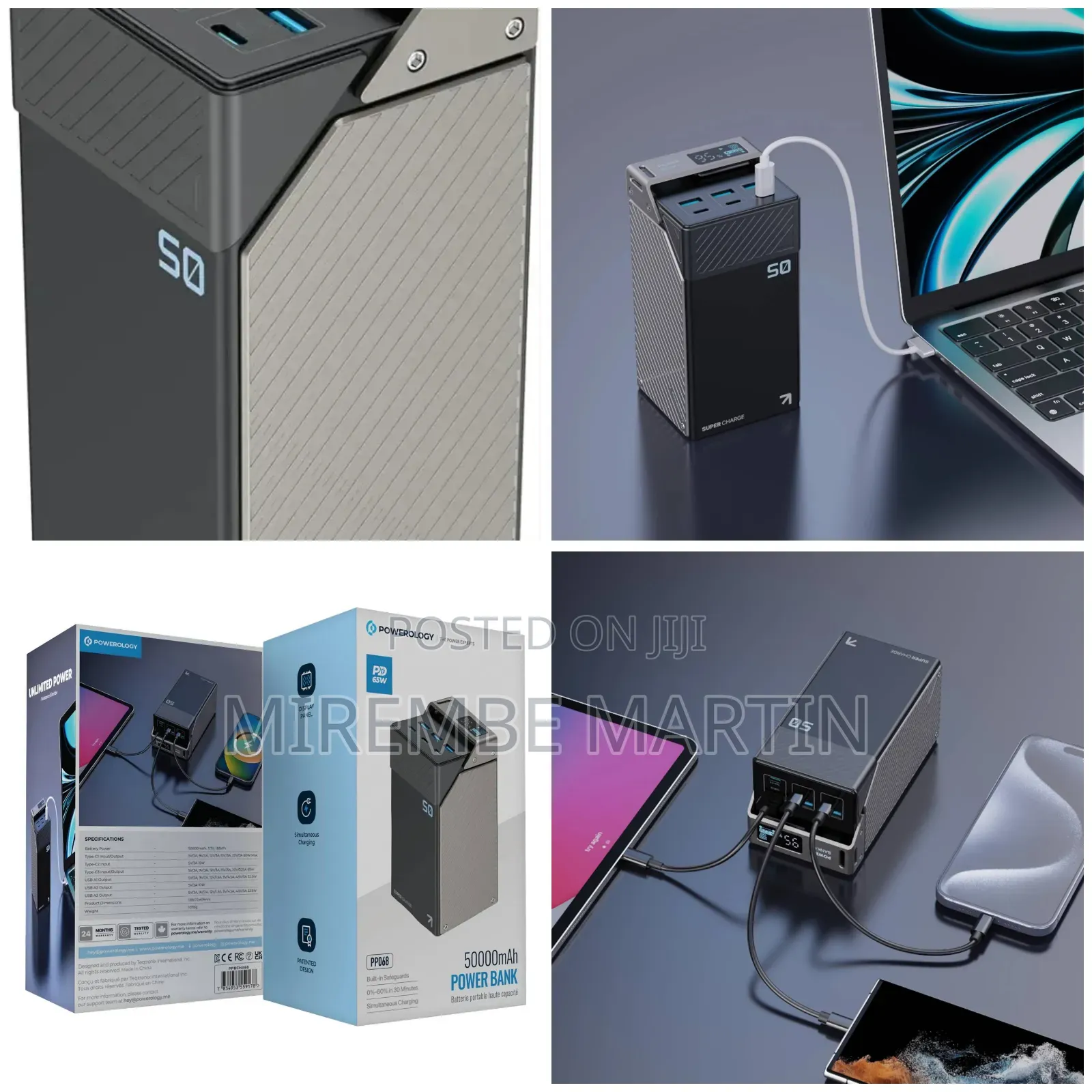 Powerology 50000mah Powerbank Pd 65w