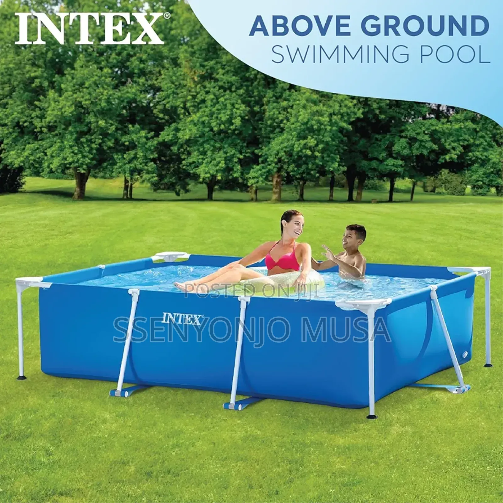 Intex Rectangular Frame Baby Pool - 86" X 59" X 23"