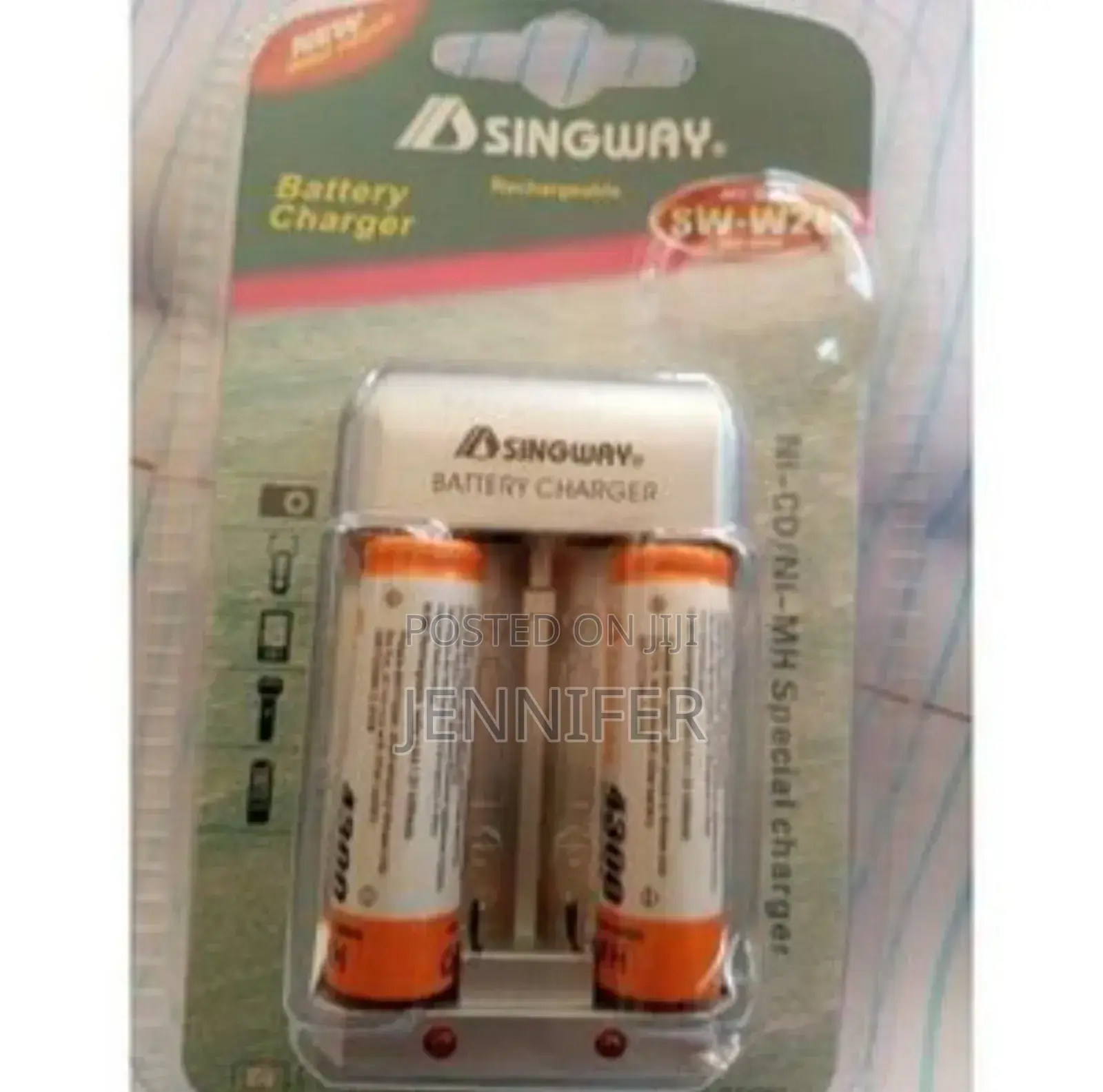 Singway Battery Charger With 2 Batteries
