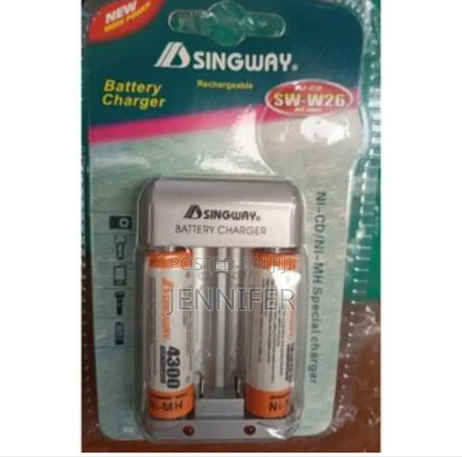 Singway Battery Charger With 2 Batteries