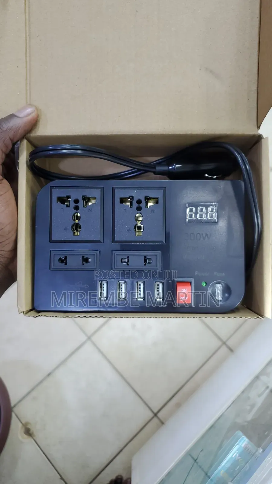 300w Car Power Inverter Dc to Ac 12v to 220v With 4 Ac Ports
