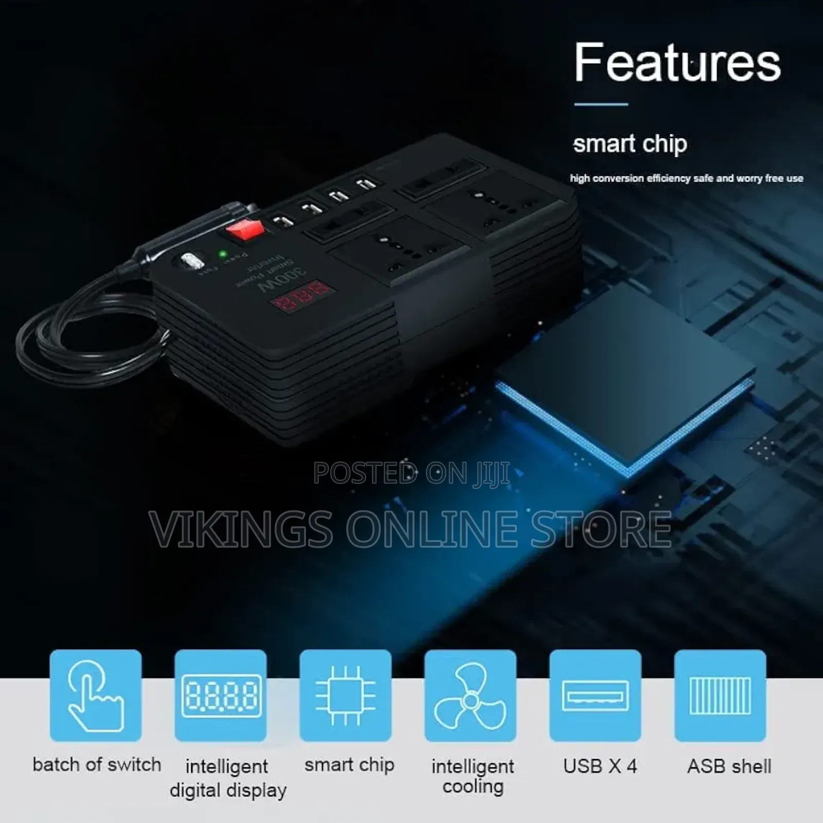 300w Car Power Inverter Dc 12v to 220v Ac Inverter