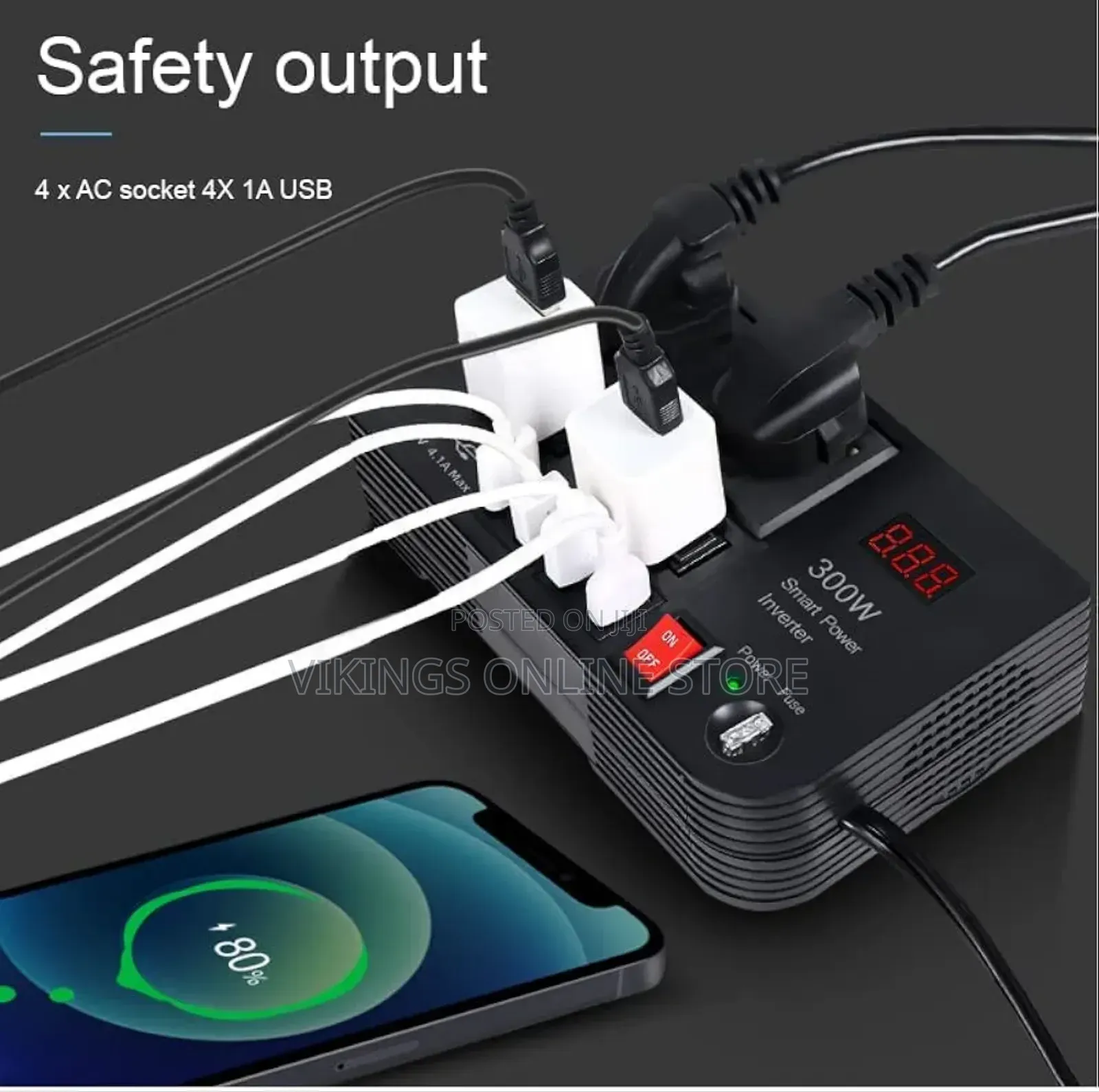 300w Car Power Inverter Dc 12v to 220v Ac Inverter