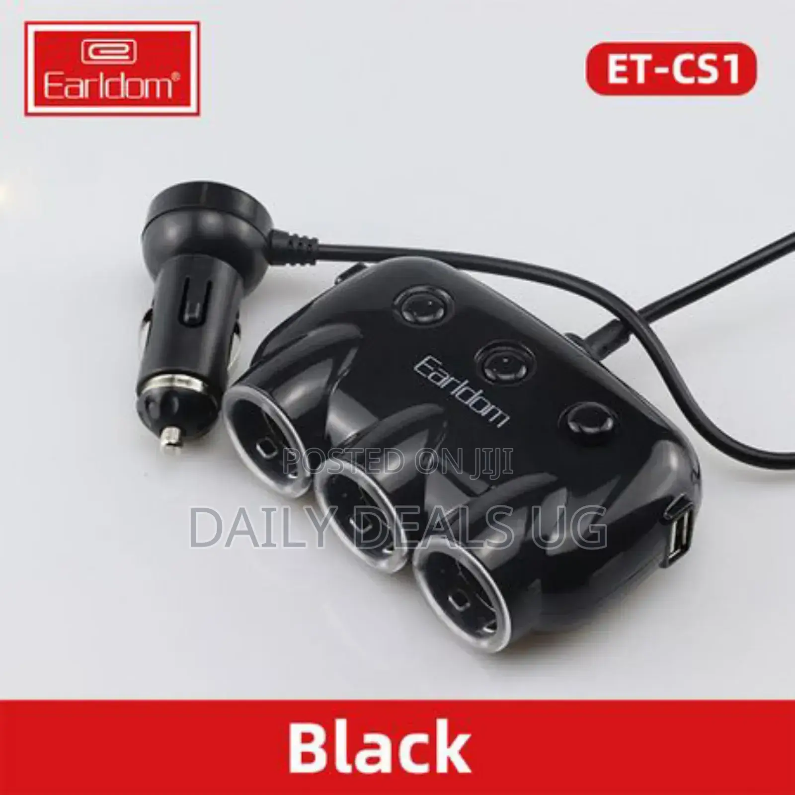 3-Socket Earldom Car Charger Et-Cs1