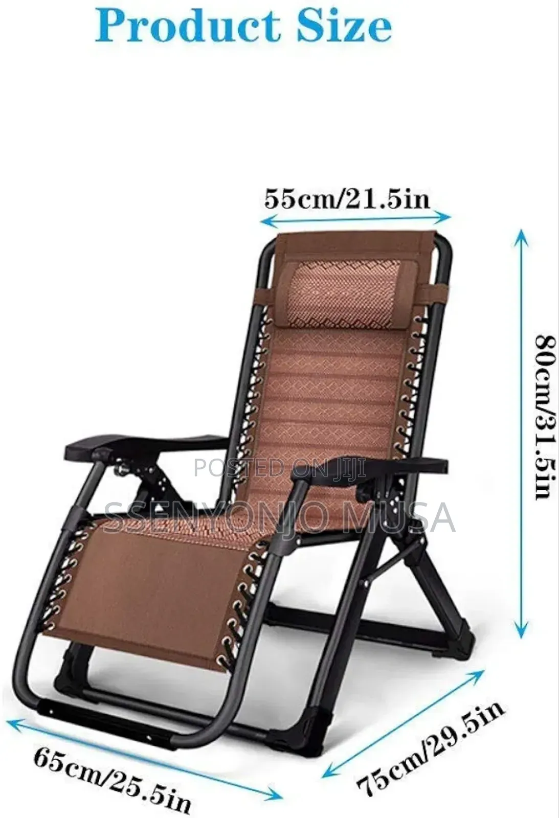 Folding Bamboo Recliner Chair - Zero Gravity Outdoor