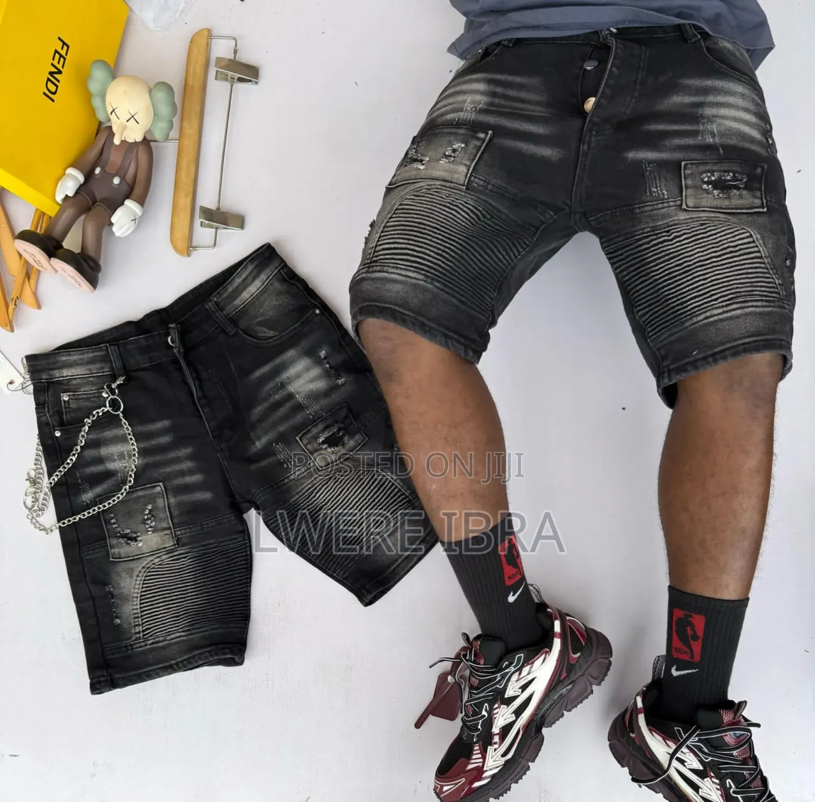 Balmain Jean Shorts for Men