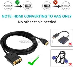 Hdmi to Vga Cable 1080p Male to Male Video Converter