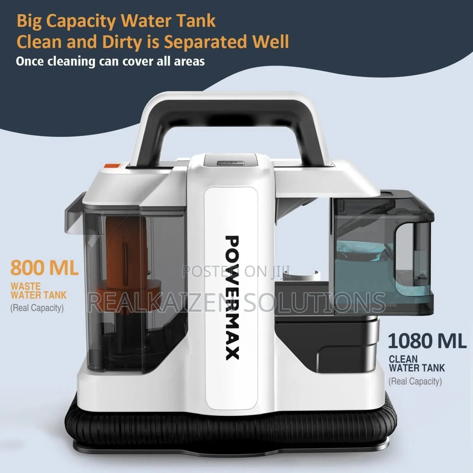 Powermax 1080ml Portable Upholstery Suction Spot Cleaner450w