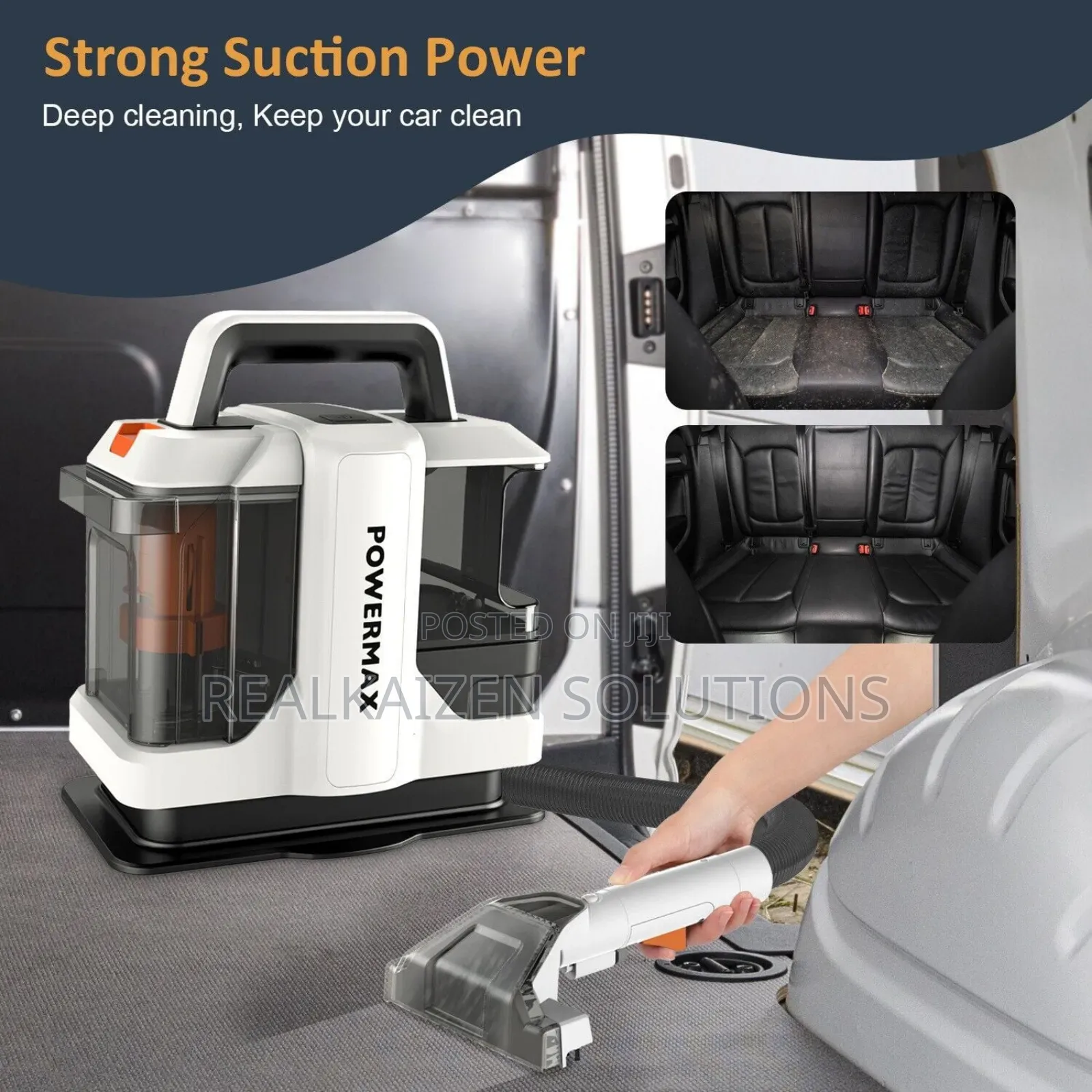 Powermax 1080ml Portable Upholstery Suction Spot Cleaner450w