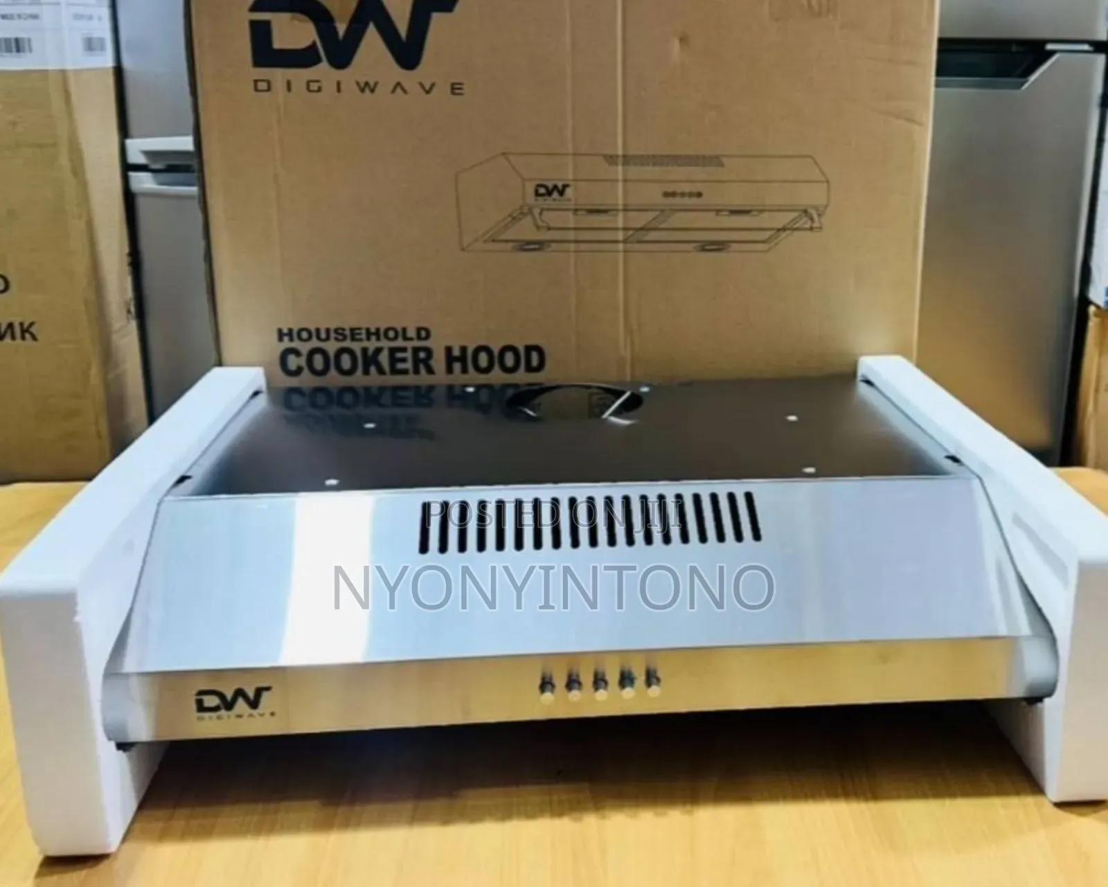 Digi Wave 60cm Stailes Steel Flat Chimney Hood