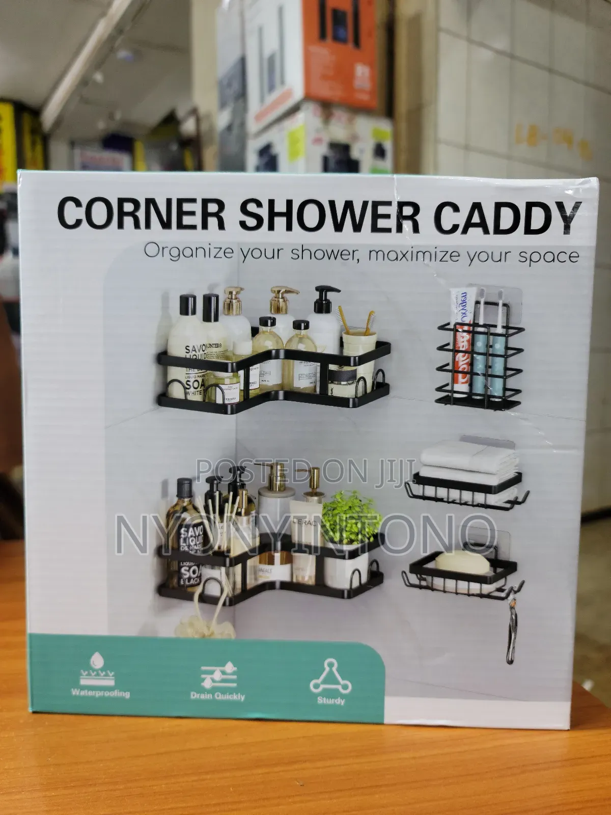5pcs Rust Free Corner Shower Caddy